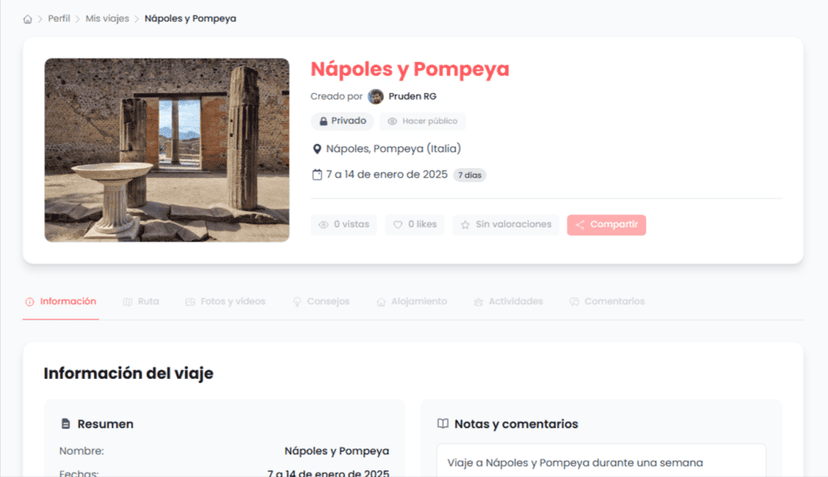 Fichas de viaje de Lugavia